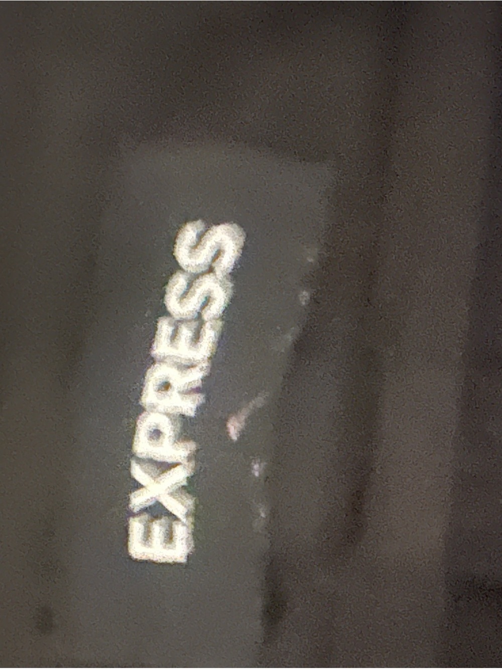 Express Black Phone Case with White Raised Logo